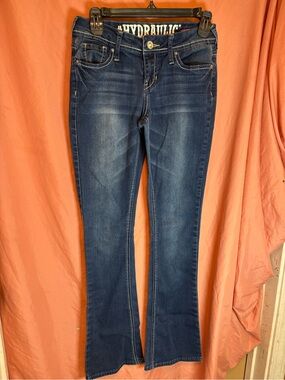 Hydraulic Lola Curvy Bootcut Jeans Juniors 5/6 Dark Wash Cute Pockets